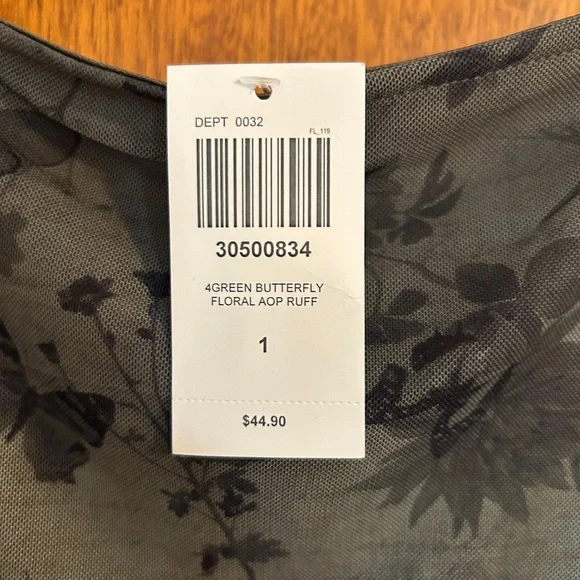 Green Forest Fairy Dress with Butterfly Pattern - Picture 4 of 8